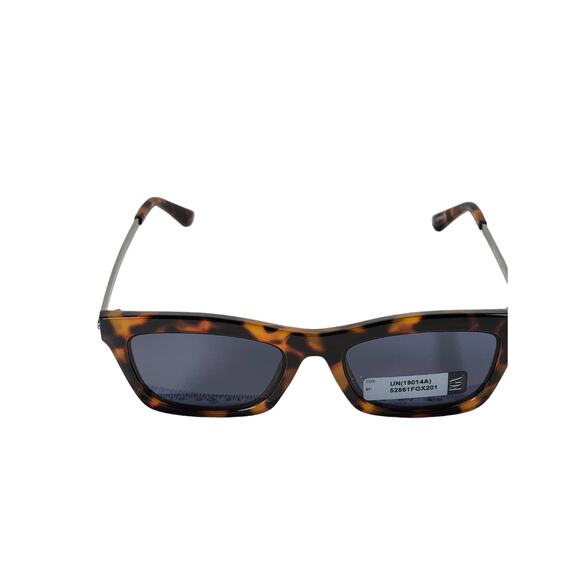 Foster Grant Full Cat Eye Brown Tortoise & Silver Metal Sunglasses 52661FGX201 - Picture 3 of 12